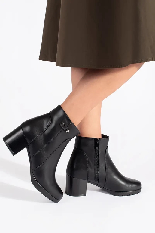 Botas pretas de salto alto Sergio Leone