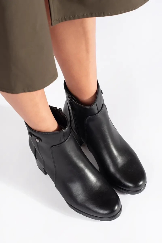 Botas pretas de salto alto Sergio Leone