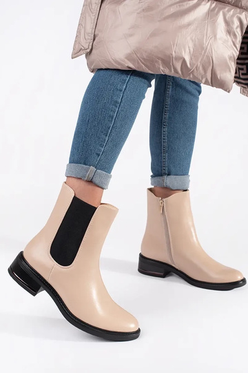 Botas Chelsea na cor marfim... 2