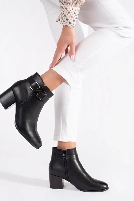 Botas de salto pretas Sergio Leone