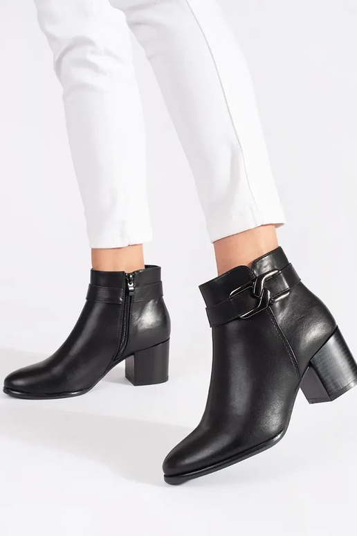 Botas de salto pretas Sergio Leone