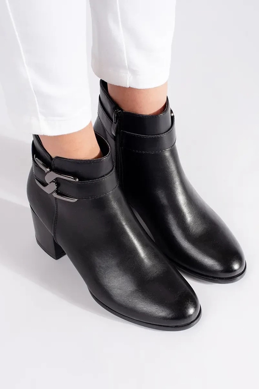 Botas de salto pretas Sergio Leone