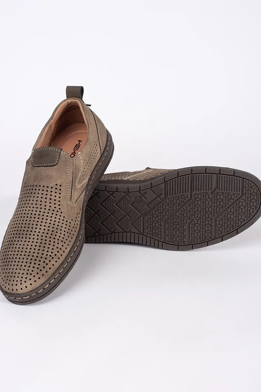 Mocassins Abertos Masculinos Bege