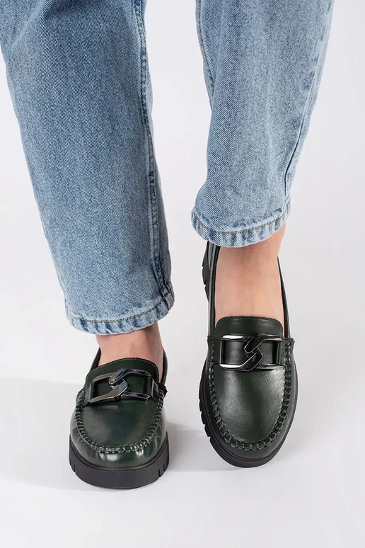 Mocassins caqui com plataforma Mocassins caqui com plataforma