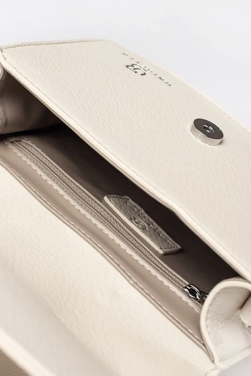 Bolsa pequena bege clara com alça