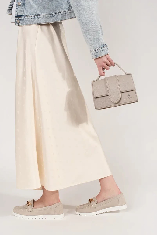 Bolsa pequena cinza com alça