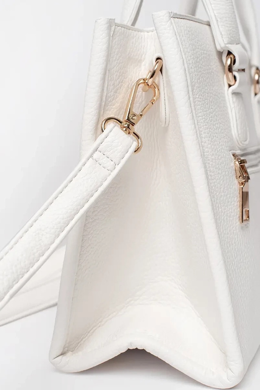 Bolsa branca com zíper