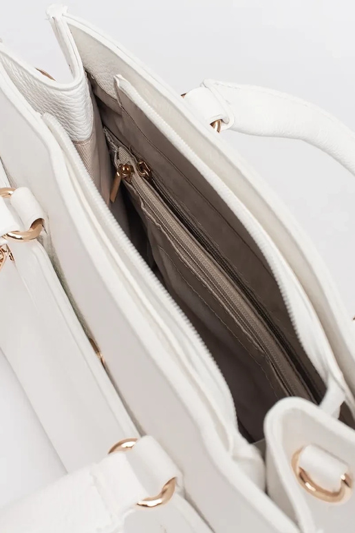 Bolsa branca com zíper