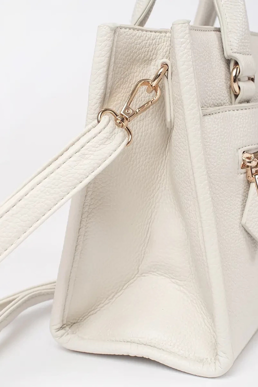 Bolsa na cor areia clara com zíper