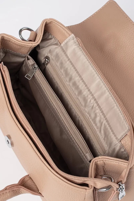 Bolsa feminina na cor areia com alças