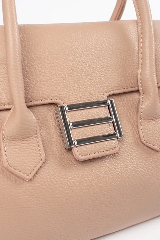 Bolsa feminina na cor areia com alças