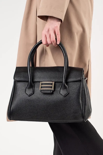 Bolsa feminina preta com alças 2