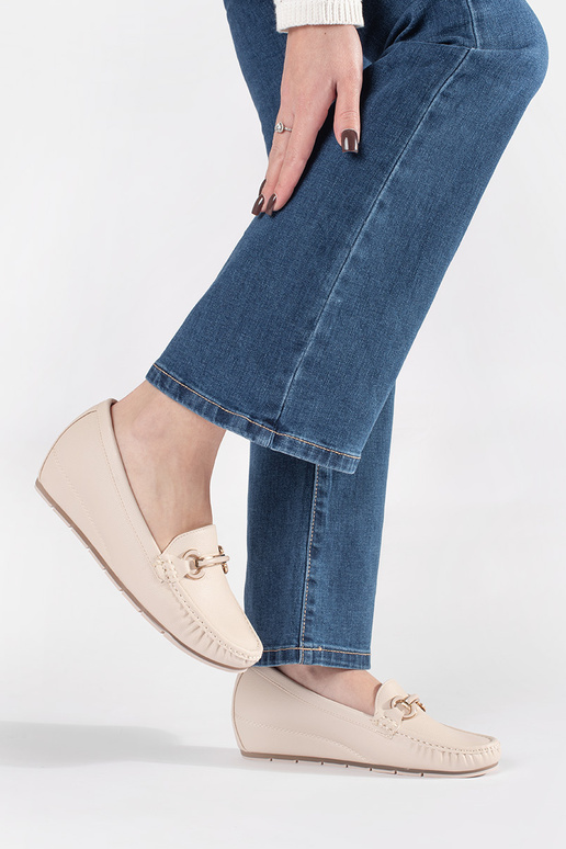 Mocassins na cor areia Mocassins na cor areia