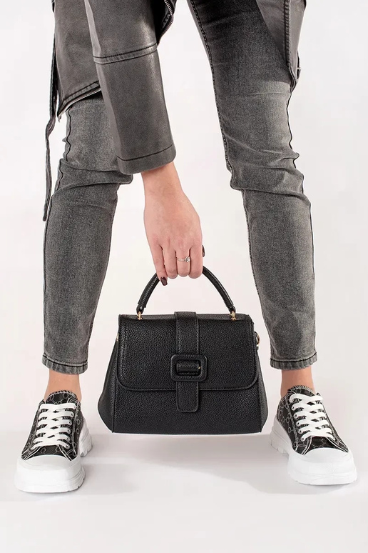 Bolsa Pequena Preta com Elementos...