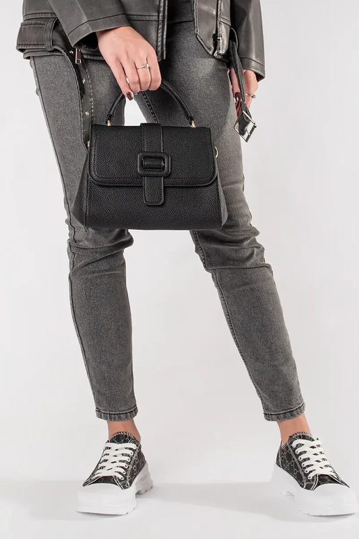 Bolsa Pequena Preta com Elementos...