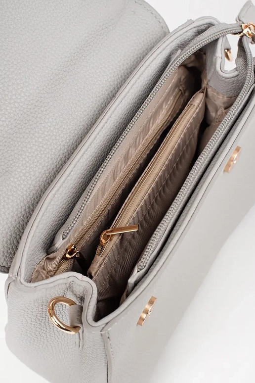 Bolsa Pequena Cinza com Elementos...