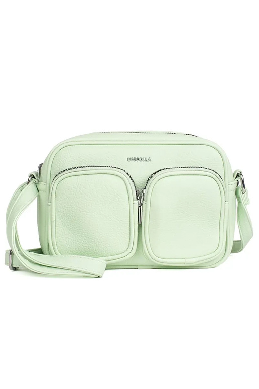 Pequena bolsa verde com bolsos