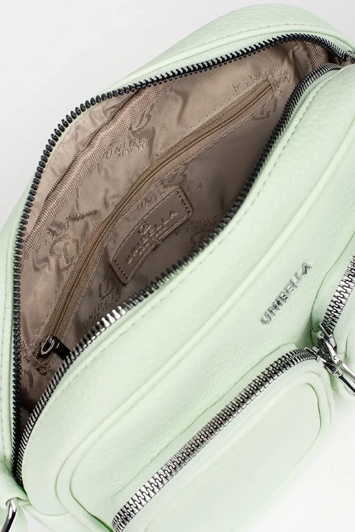 Pequena bolsa verde com bolsos