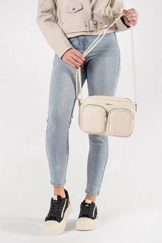 Mini bolsa em cores vibrantes com bolsos