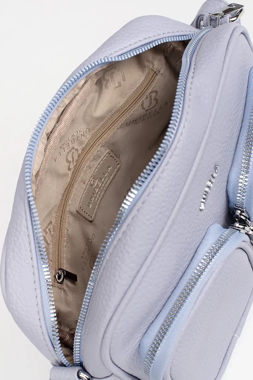 Mini bolsa roxa com bolsos