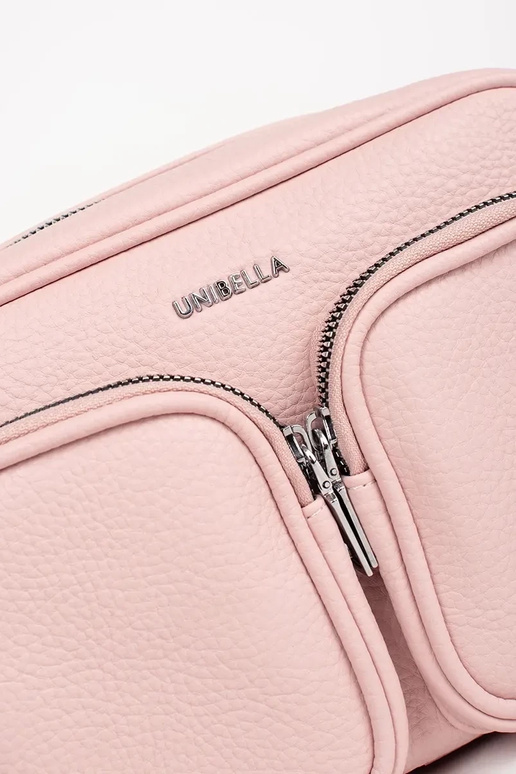 Mini bolsa rosa com bolsos