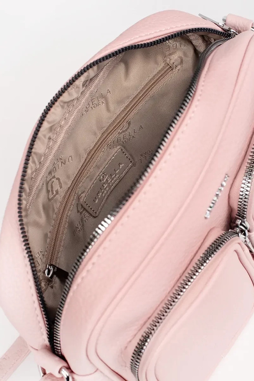 Mini bolsa rosa com bolsos