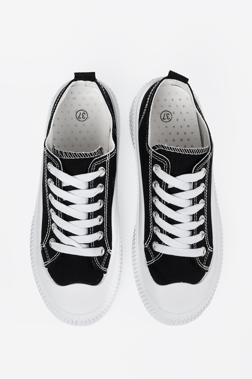 Tênis modelo Sneakers nas cores preta...