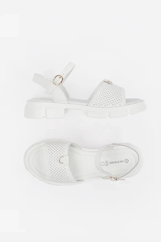 Sandálias brancas com plataforma Sandálias brancas com plataforma