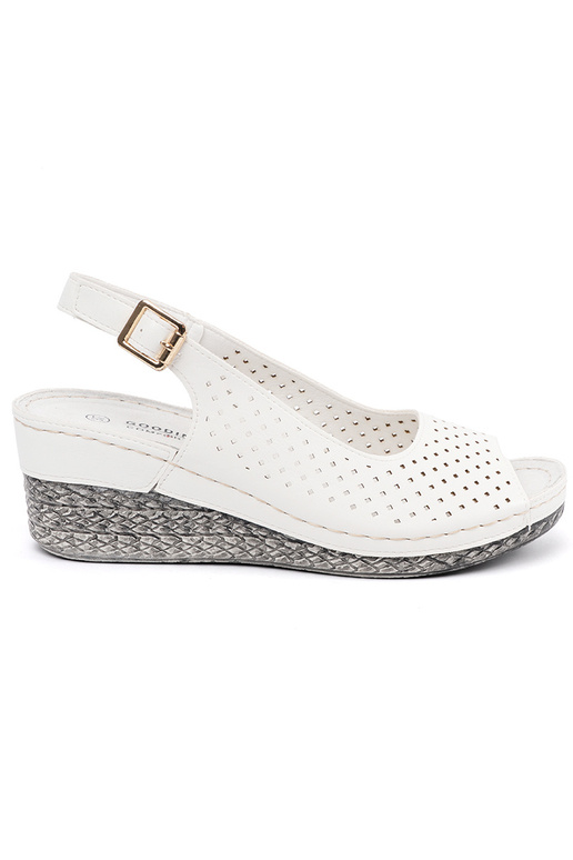 Sandálias brancas de renda Sandálias brancas de renda