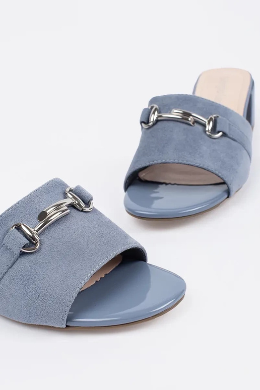 Chinelos azuis de salto alto Sergio...