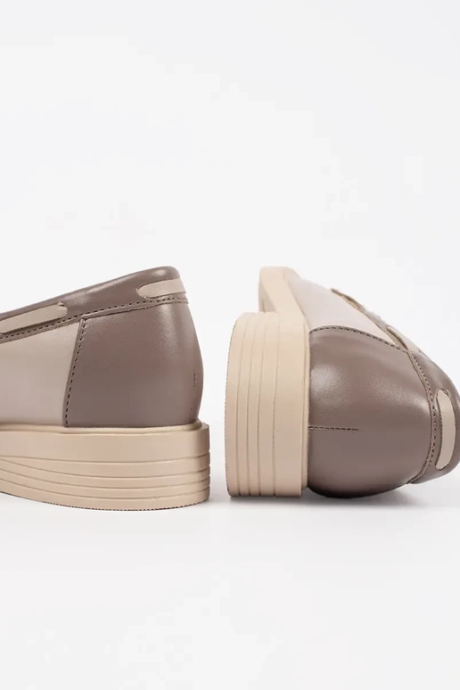 mocassins cor areia com palmilha de...