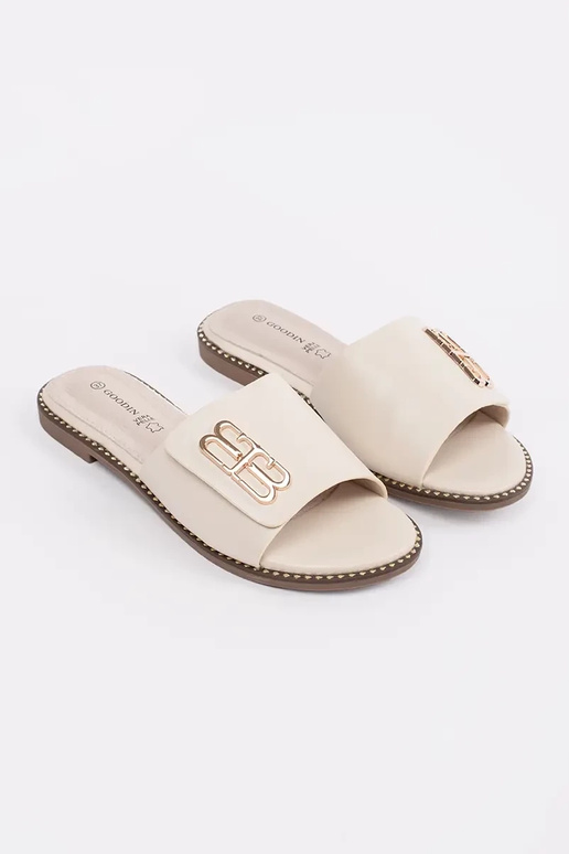 chinelas femininas cor marfim com...