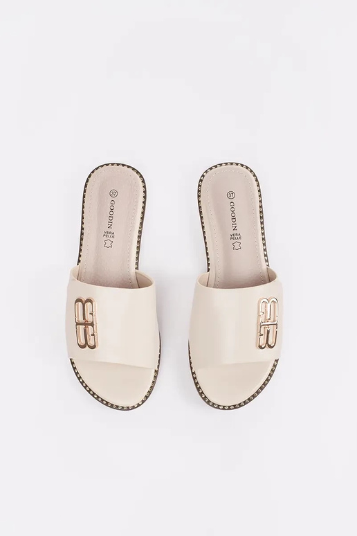 chinelas femininas cor marfim com...