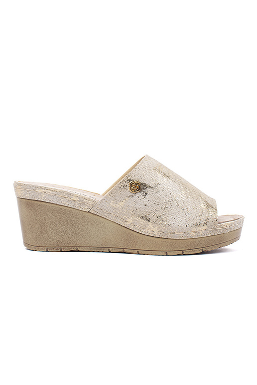 Chinelos femininas em camurça taupe Chinelos femininas em camurça taupe