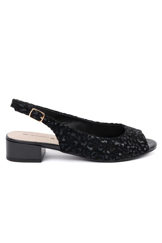 Sandálias Pretas com Estampa de...