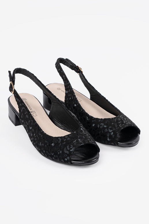 Sandálias Pretas com Estampa de...