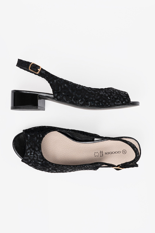 Sandálias Pretas com Estampa de...