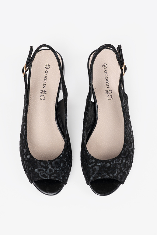 Sandálias Pretas com Estampa de...