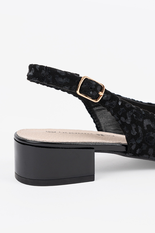 Sandálias Pretas com Estampa de...