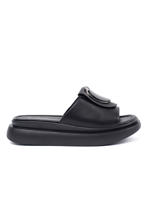 Chinelo Preto Confortável com Plataforma