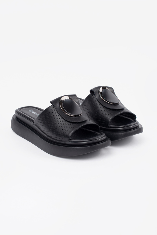 Chinelo Preto Confortável com Plataforma