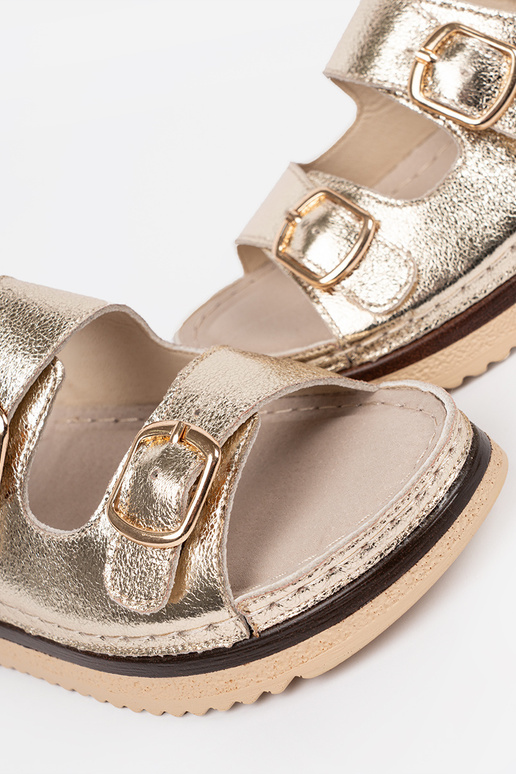 Sandálias em Tom de Ouro com...