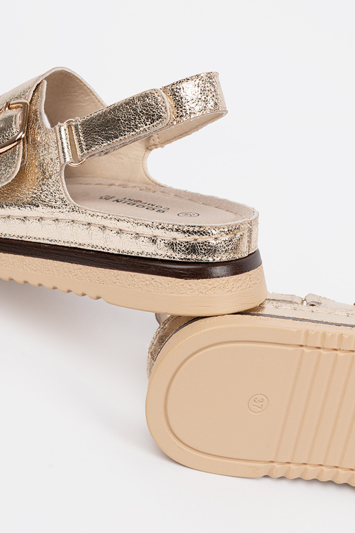 Sandálias em Tom de Ouro com...