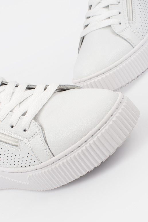 Tênis brancos com plataforma feitos... Tênis brancos com plataforma feitos...