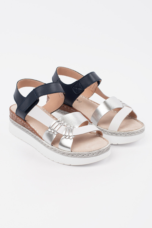Sandalias com Plataforma Branco-Azul... Sandalias com Plataforma Branco-Azul...