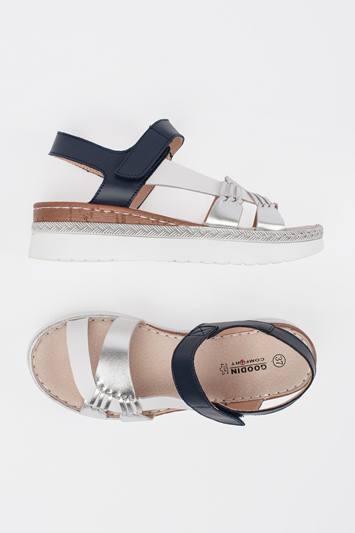 Sandalias com Plataforma Branco-Azul... Sandalias com Plataforma Branco-Azul...
