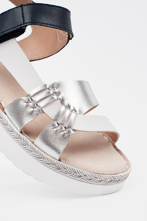 Sandalias com Plataforma Branco-Azul... Sandalias com Plataforma Branco-Azul...