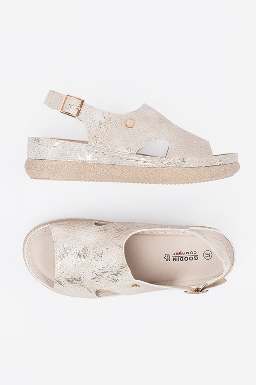 Sandalias Planas Taupe com Fivela Sandalias Planas Taupe com Fivela