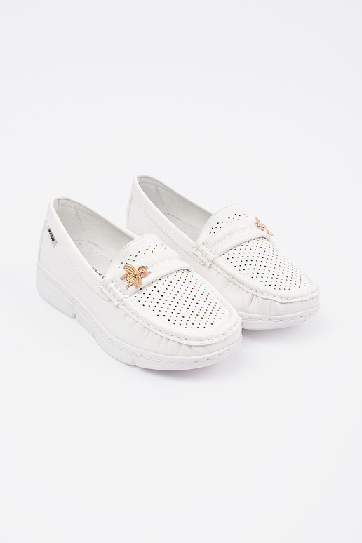 Mocassins vazados cor marfim Mocassins vazados cor marfim