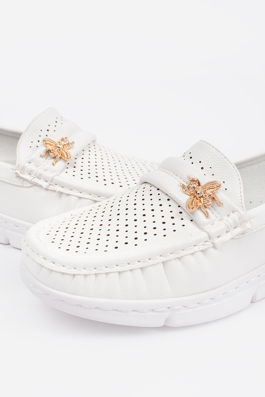 Mocassins vazados cor marfim Mocassins vazados cor marfim